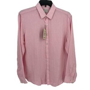 Baird McNutt Murano Linen Long Sleeve Shirt Mens Size 2XT 2X Tall Light Pink